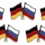 5er Pack Deutschland – Russland Freundschaftspin Yantec Pin Flagge - 